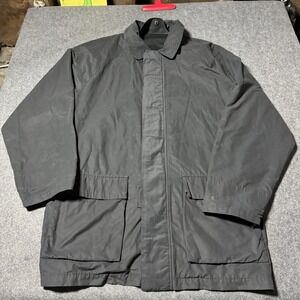 Vintage 90s Polo Ralph Lauren Chore Coat Mens L Black Field Barn‎ Hunting Jacket